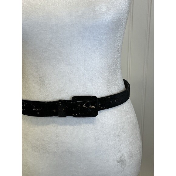 Urban Outfitters Belt Black Velvet  With Gold Constellation Pattern Womans Sz Sm - Picture 2 of 11